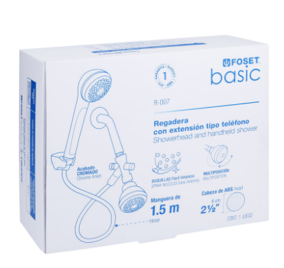 REGADERA PLÁSTICA TIPO TELÉFONO, BASIC 49450 P