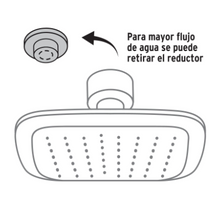 Cargar imagen en el visor de la galería, REGADERA CUADRADA, PLÀSTICA, 8&#39;&#39;, CON BRAZO AERO 49452 P
