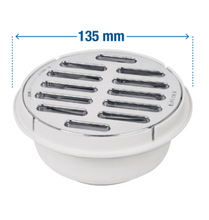 Cargar imagen en el visor de la galería, COLADERA UNIVERSAL DE POLIPROPILENO 5&#39;&#39; REJILLA CROMADA 49616 P
