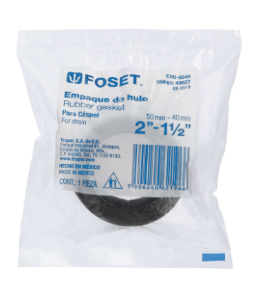 CHUPÓN DE HULE NEGRO, 50-40MM 49627 *