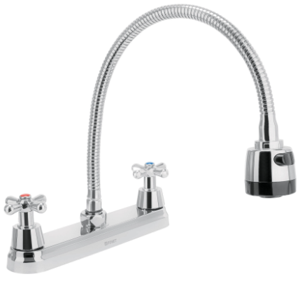 MEZCLADORA P/FREGADERO, MANERALES CRUCETA, CUELLO FLEXIBLE 49819 N