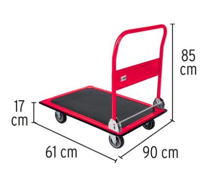 CARRO DE CARGA PLEGABLE TIPO PLATAFORMA, 300KG 49907 *