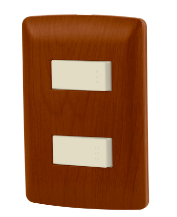 PLACA ARMADA 1 INTERRUPTOR 1 ESCALERA MADERA, LÍNEA ITALIANA