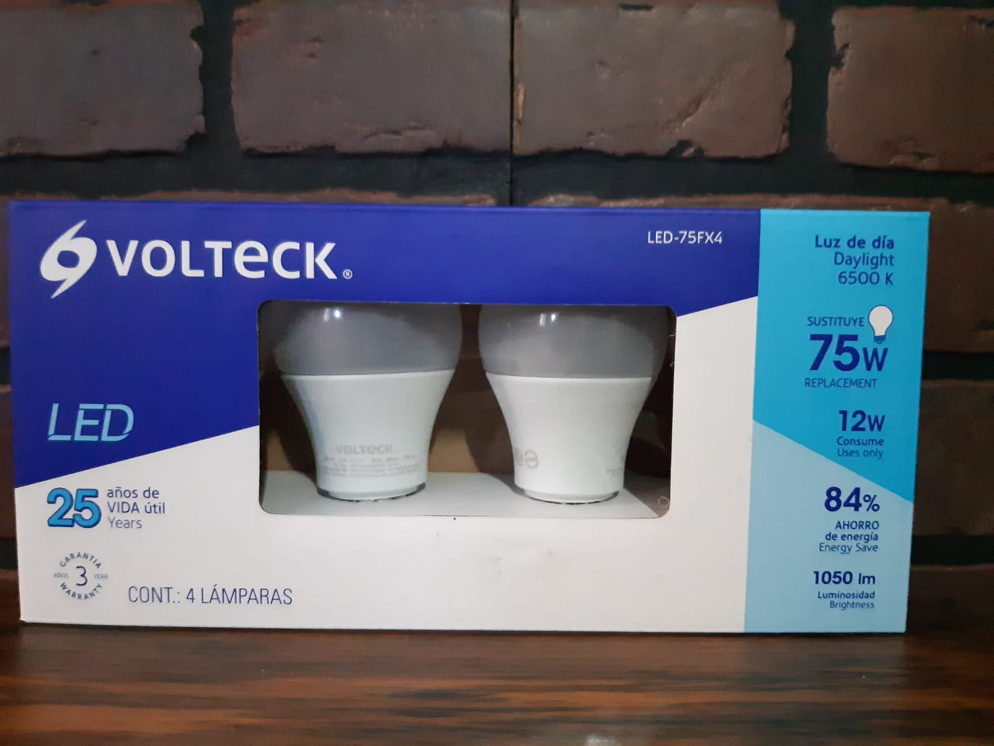 LÁMPARA DE LED, A19, 12W, LUZ DE DÍA, 4 PIEZAS 48794 *