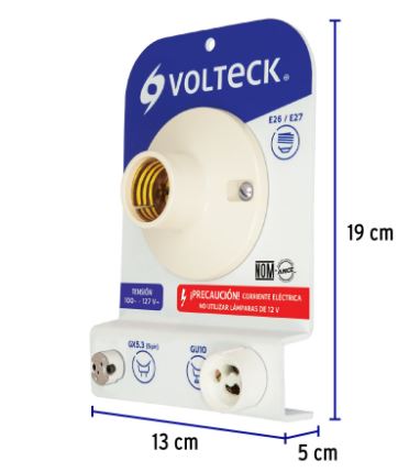 PROBADOR DE LÁMPARAS, BASES E25, E27, GX5.3 Y GU10, VOLTECK 56005 N