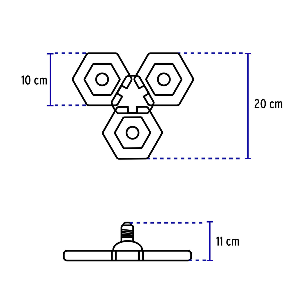 LUMINARIO DE LED 65 W, ALUMINIO CON 3 PANELES ABATIBLES 46587 N