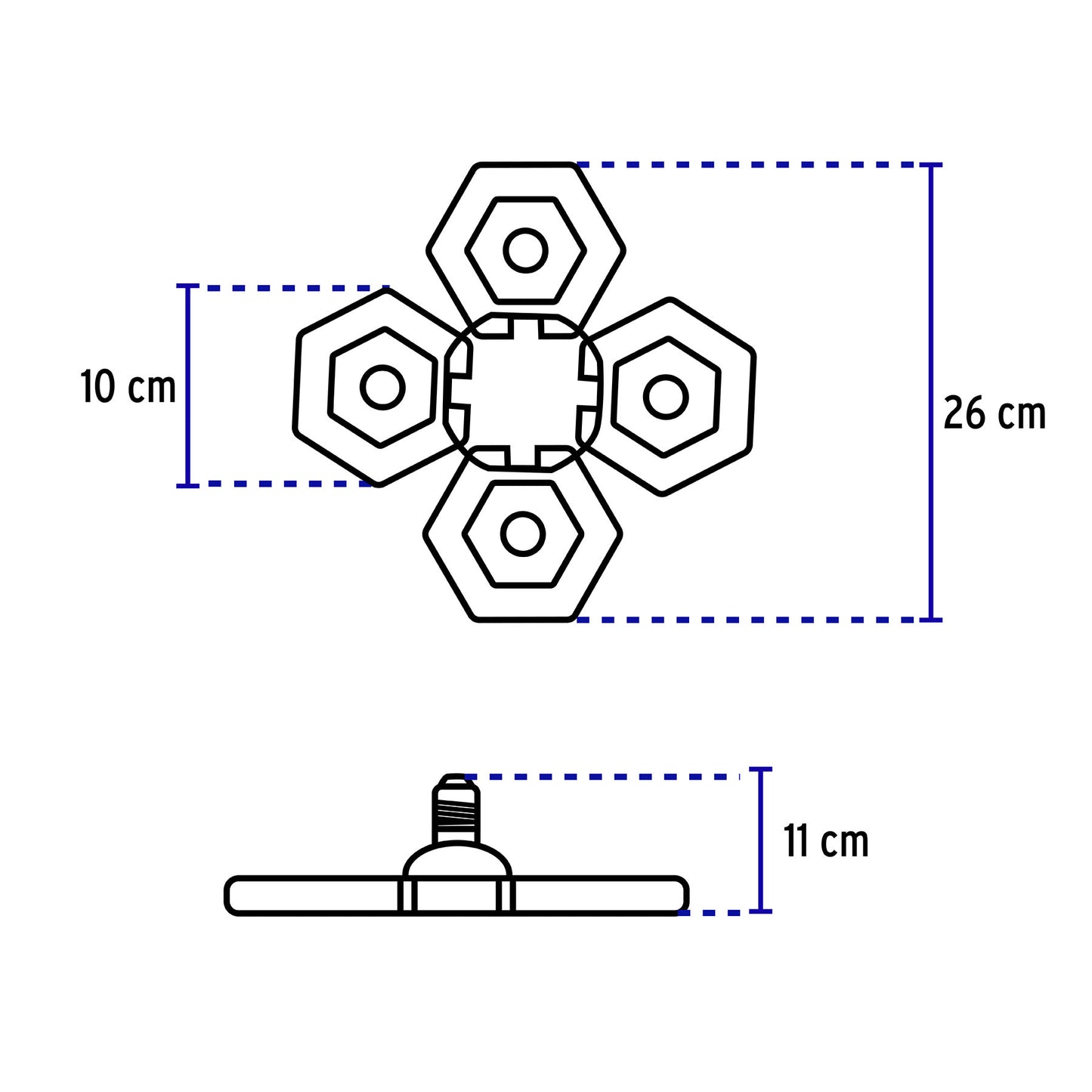 LUMINARIO DE LED 100 W, ALUMINIO CON 4 PANELES ABATIBLES 46588 N