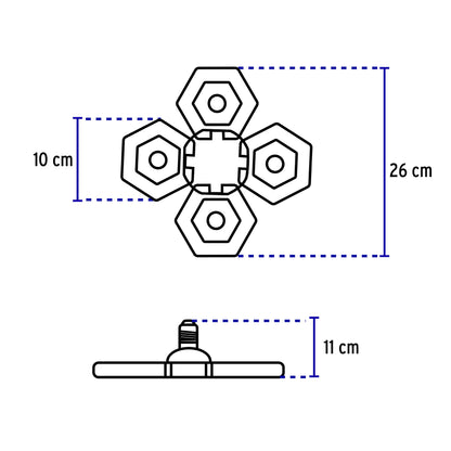 LUMINARIO DE LED 100 W, ALUMINIO CON 4 PANELES ABATIBLES 46588 N