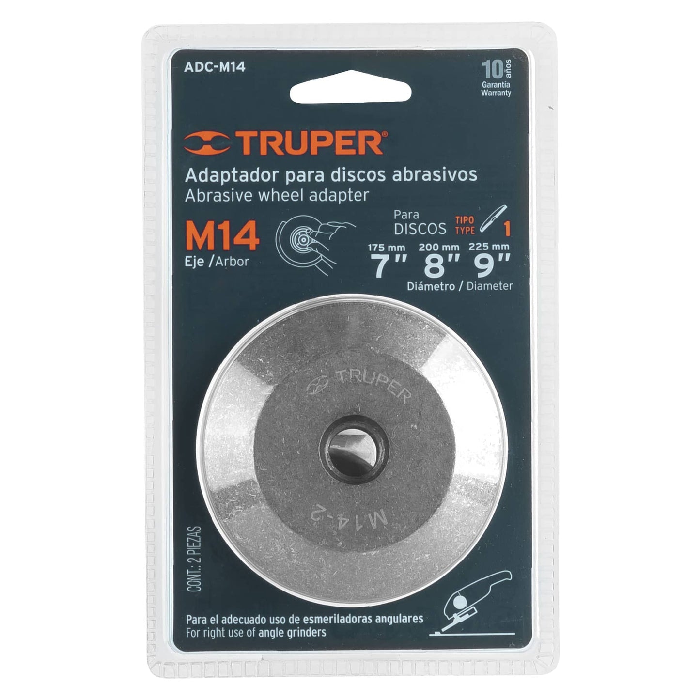 ADAPTADOR PARA DISCOS TIPO 41 ROSCA MILIMÉTRICA M14-2.0 MM