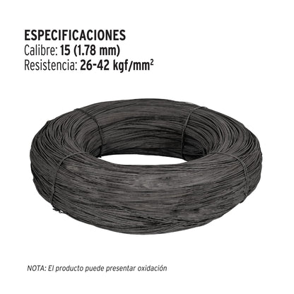 ALAMBRE RECOCIDO, CALIBRE 15, 1KG 44458 *