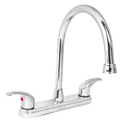 MEZCLADORA CROMO 8'' PARA FREGADERO, MANERALES PALACA AQUA FOSET 49687 *L