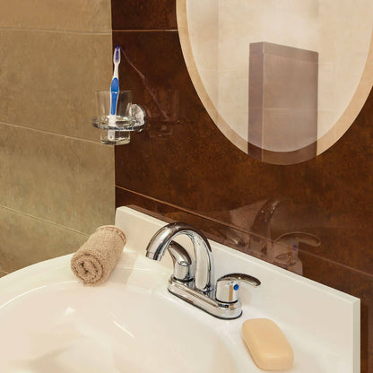 MEZCLADORA CROMO 4'' PARA LAVABO, NARIZ CURVA, PALANCA, FOSET 49693 P