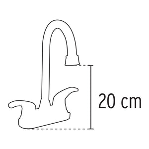 MEZCLADORA P/LAVABO,MANERALES PALANCA,TIPO BAR,NEGRO,AQUA