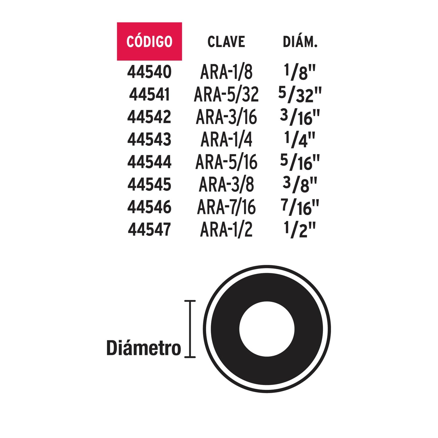 BOLSA CON 1 KG DE ARANDELAS PLANAS DE 5/32", FIERO 44541 P