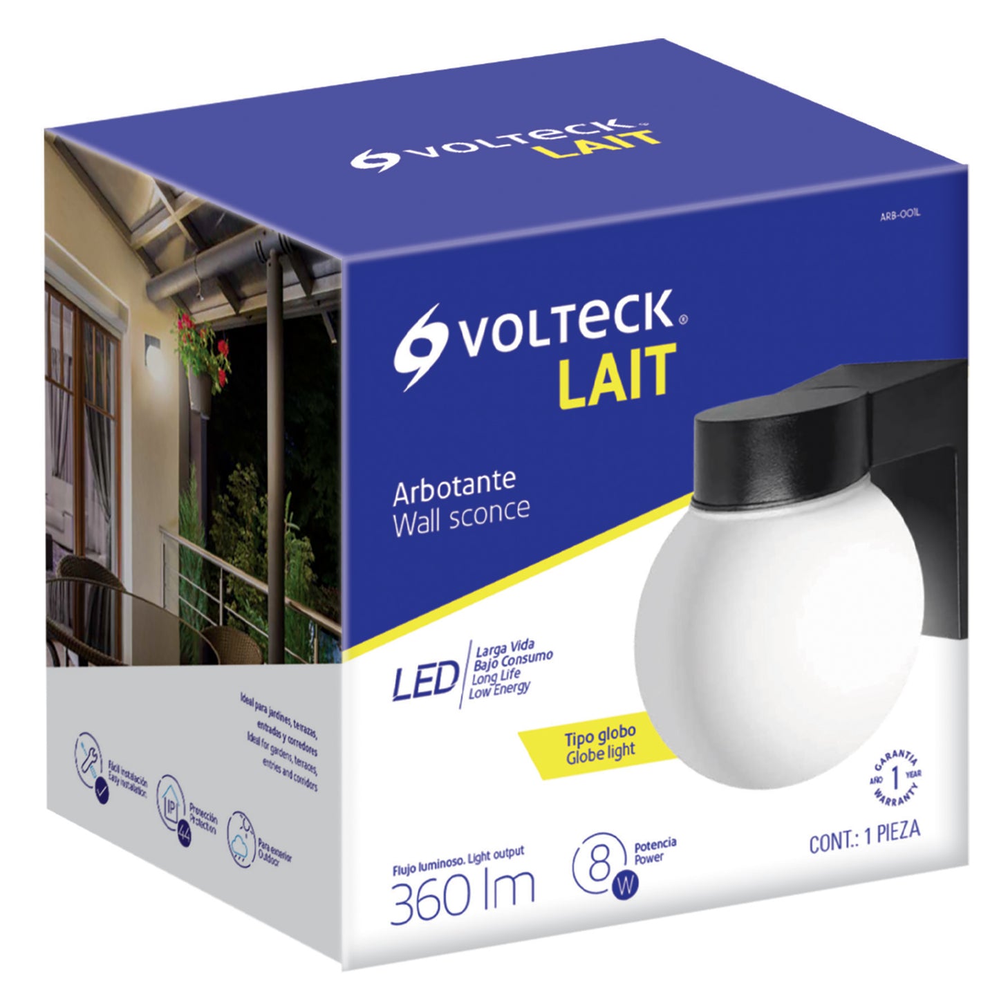 ARBOTANTE TIPO GLOBO DE LED