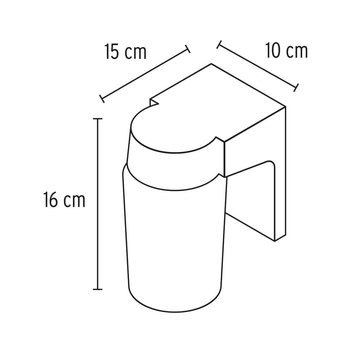 ARBOTANTE TIPO VASO DE LED 46345 N