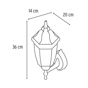 ARBOTANTE TIPO FAROL SUSPENDIDO NEGRO 47289 *