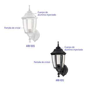 ARBOTANTE TIPO FAROL SUSPENDIDO NEGRO 47289 *