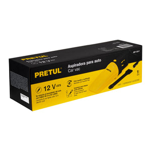 ASPIRADORA PARA AUTO, DE 12 VOLTS, PRETUL 22090 *