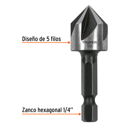 AVELLANADOR HSS CAMBIO RÁPIDO 5/8", TRUPER 102381 P