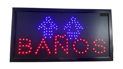 LETRERO LUMINOSO DE LEDS BAÑOS 246-402 N