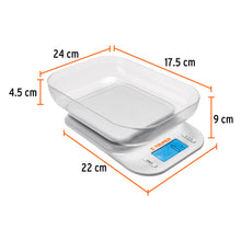 Cargar imagen en el visor de la galería, BÁSCULA DIGITAL CON TAZÓN PARA COCINA, 5KG, TRUPER 102421 P
