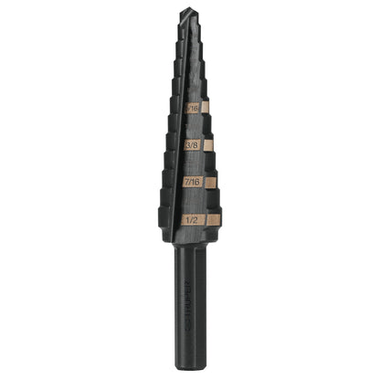 BROCA ESCALONADA ÓXIDO NEGRO 13 ESCALONES 1/8'' A 1/2'', TRUPER 12122 *