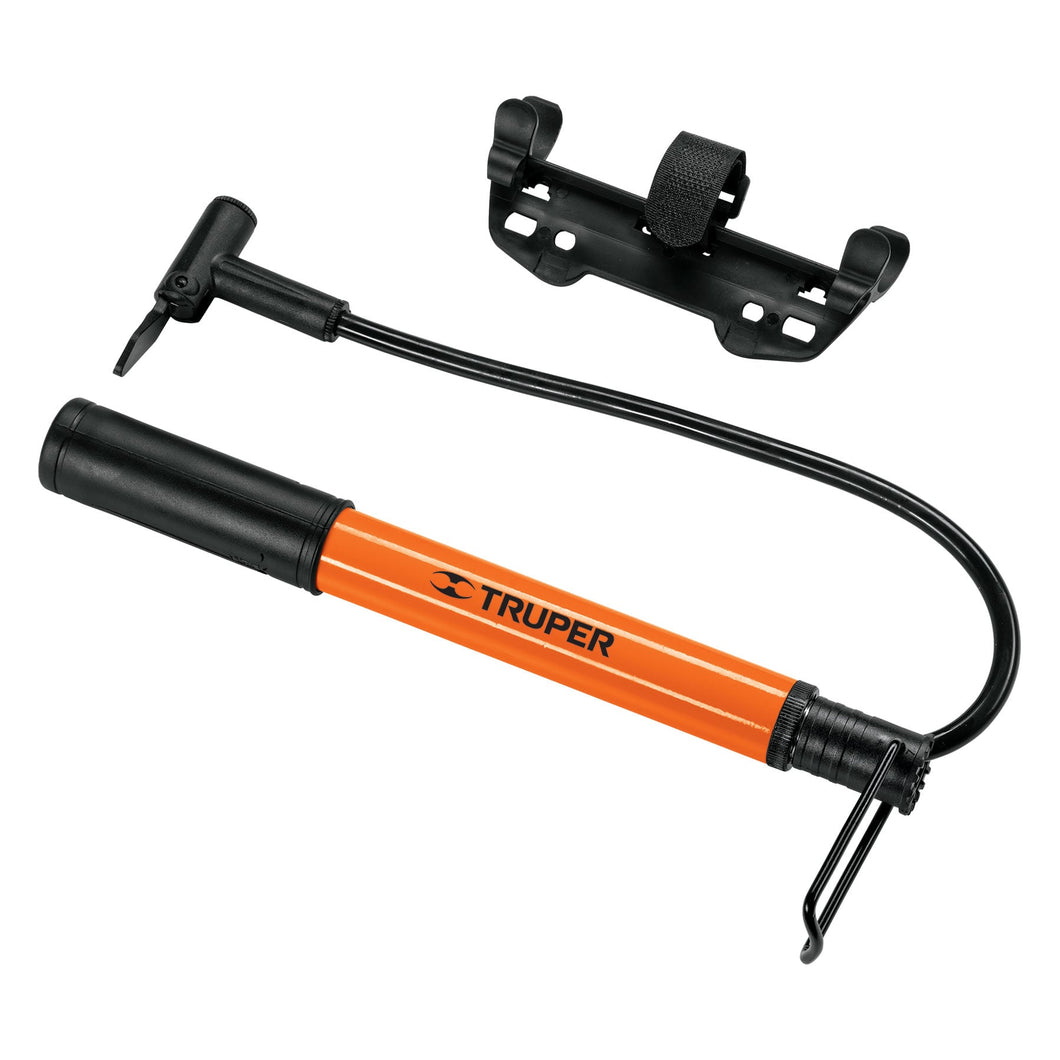 MINI BOMBA MANUAL PARA BICICLETA, 60 PSI TRUPER 13790 *