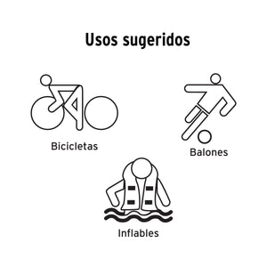 MINI BOMBA MANUAL PARA BICICLETA, 60 PSI TRUPER 13790 *