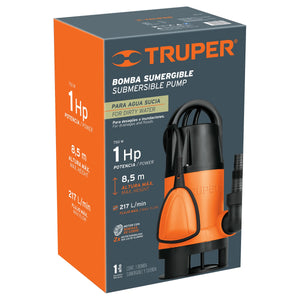 BOMBA SUMERGIBLE PLASTICA DE AGUA SUCIA 1 HP 12603 *