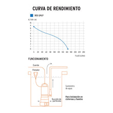 Cargar imagen en el visor de la galería, BOMBA SUMERGIBLE PLÁSTICA PARA AGUA LIMPIA 3/4 HP 12600 P

