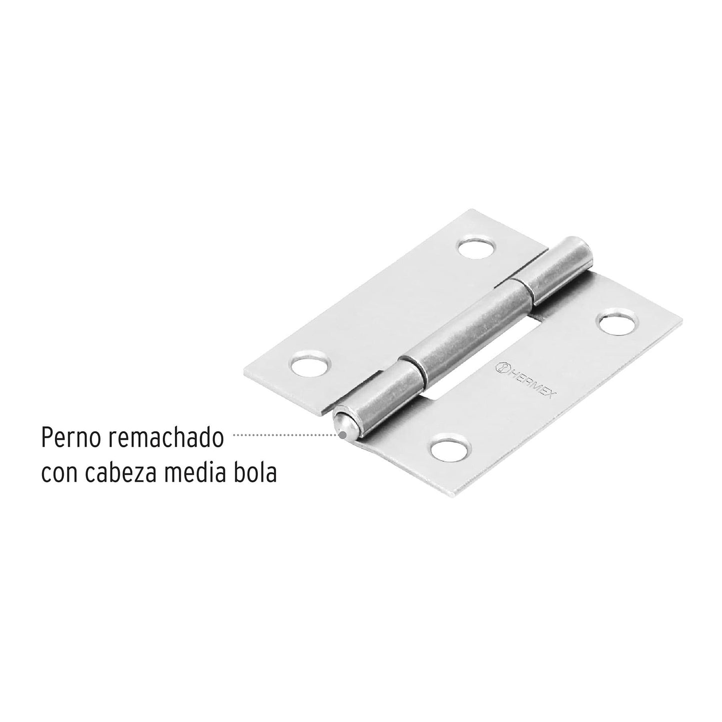 BISAGRA RECTANGULAR 2'' ACERO PULIDO, HERMEX 43187 P