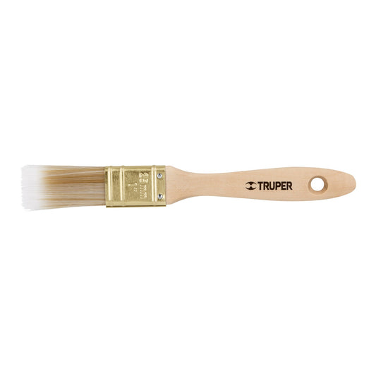 BROCHA CERDAS SINTÉTICAS 1'' CORTE RECTO, MANGO DE MADERA 13342 *