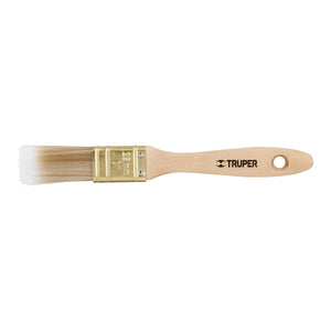 BROCHA CERDAS SINTÉTICAS 1'' CORTE RECTO, MANGO DE MADERA 13342 N