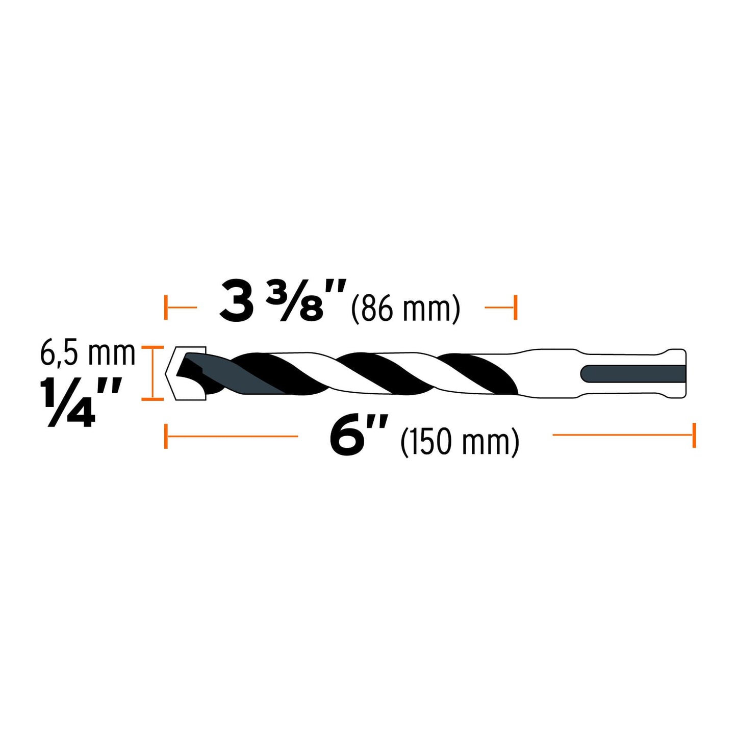 BROCA SDS PARA CONCRETO 1/4" 11264 *