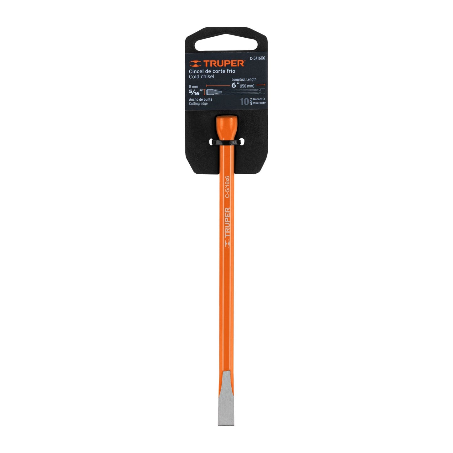 CINCEL DE CORTE FRÕO DE 5/16 X 6', TRUPER 12103 N