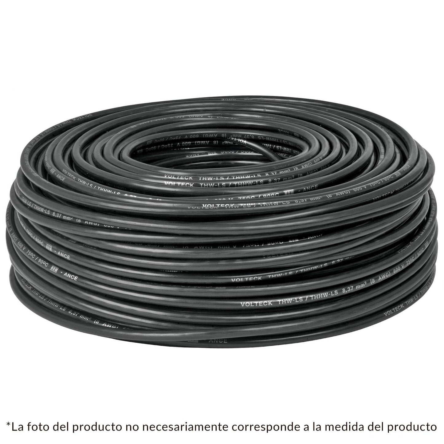 ROLLO DE 100M DE CABLE  THHW-LS #10 AWG NEGRO, VOLTECK 46051 *