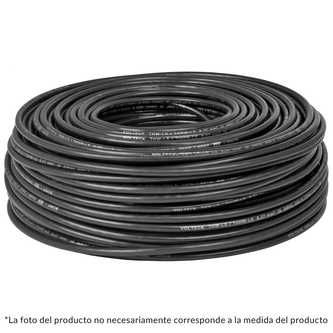 ROLLO DE 100M DE CABLE #10 THHW-LS NEGRO, VOLTECK 46051 P