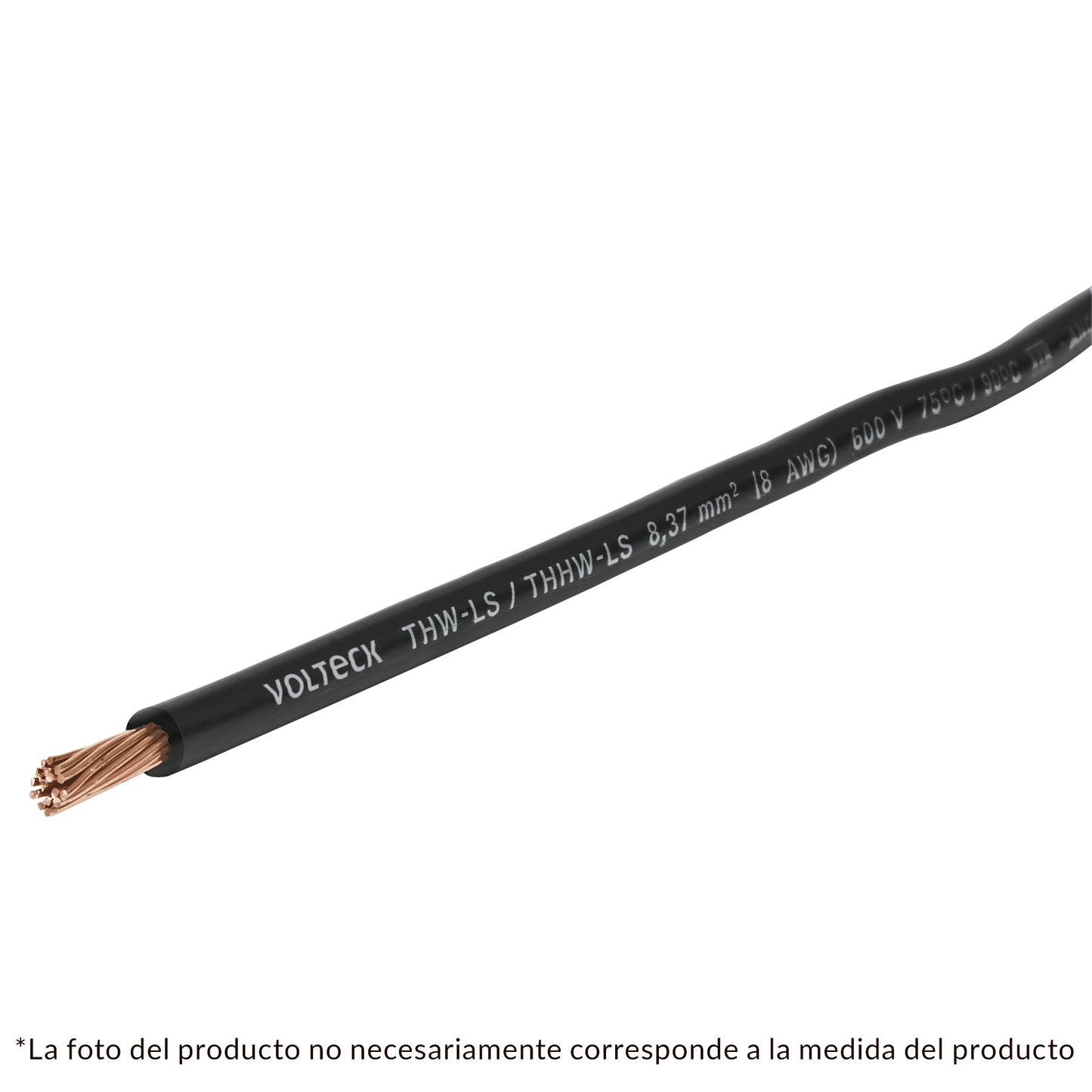 ROLLO DE 100M DE CABLE  THHW-LS #10 AWG NEGRO, VOLTECK 46051 *