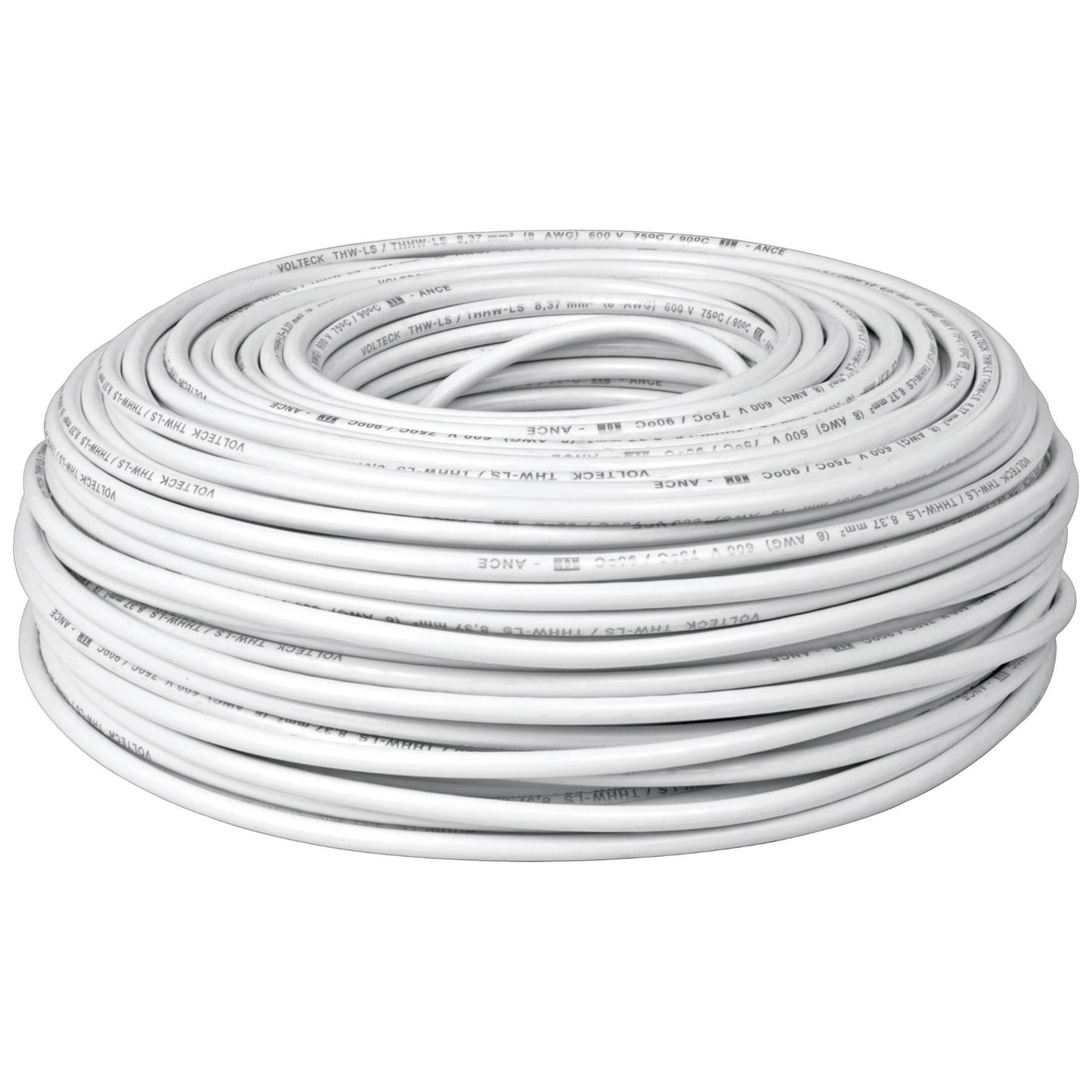 ROLLO DE 100 M DE CABLE THHW-LS #14 AWG BLANCO, VOLTECK 46057 *