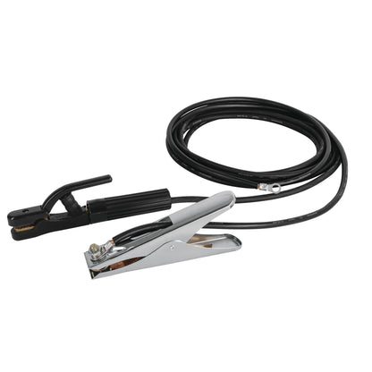 CABLES CON PINZAS DE TIERRA PARA SOLDAR. JGO CON 2 CABLES, PRETUL