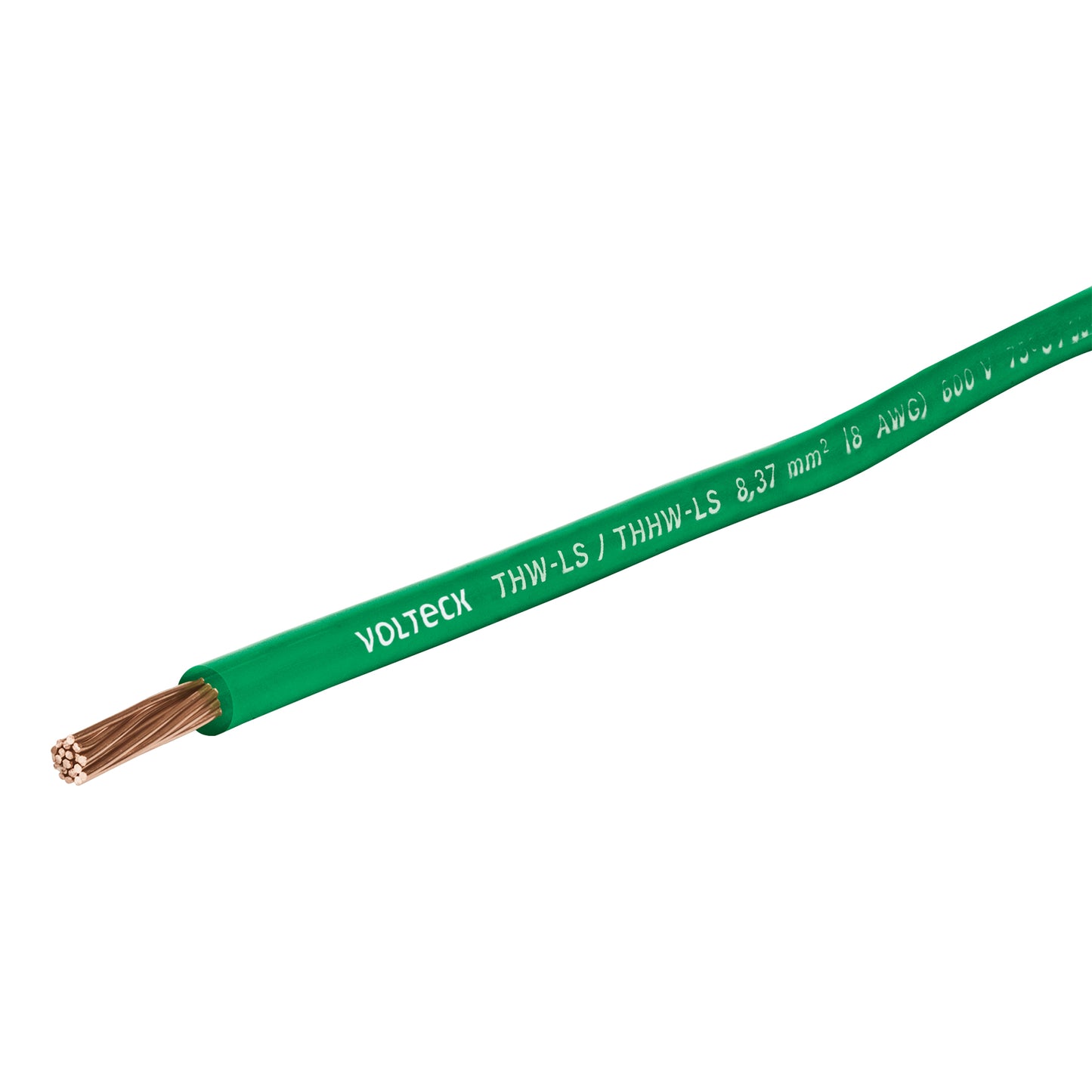 ROLLO DE 100M DE CABLE  THHW-LS #12 AWG VERDE, VOLTECK 46064 *