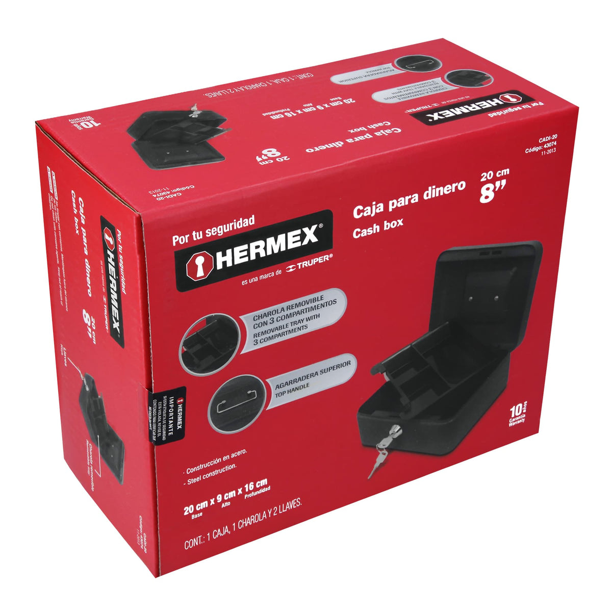 CAJA DE DINERO, 20 CM HERMEX 43074 *