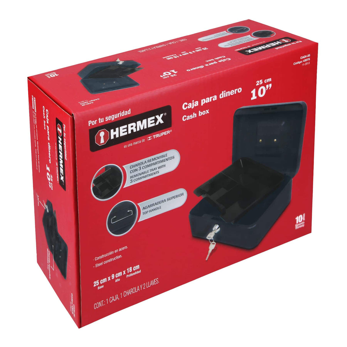 CAJA DE DINERO, 25 CM HERMEX 43075 *