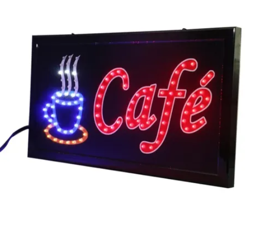 LETRERO LUMINOSO CAFE CON SERIGRAFIA | 246-438 *