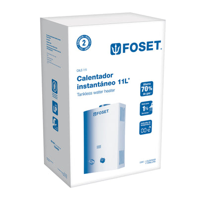 CALENTADOR DE PASO INSTANTÁNEO, 11L, GAS LP, 1-1/2 SERVICIOS 43050 N