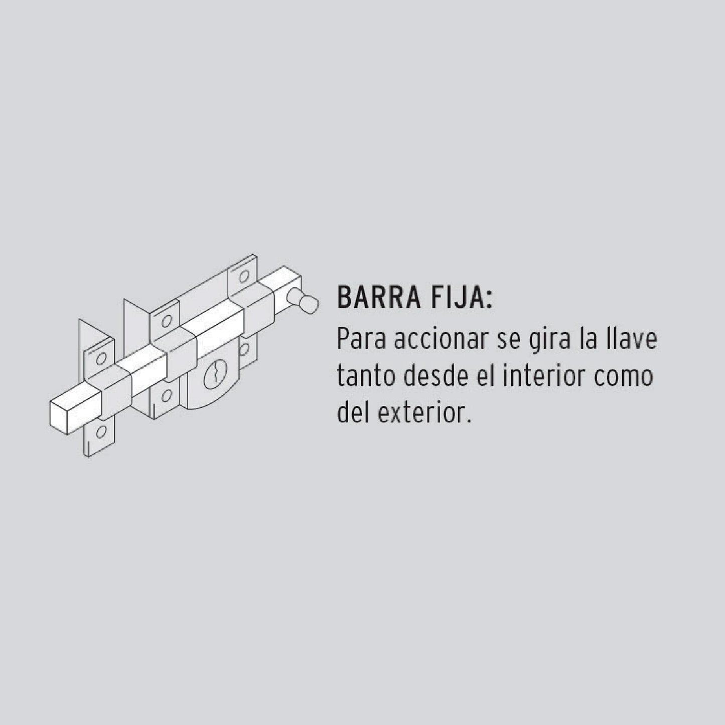 CERRADURA DE BARRA FIJA