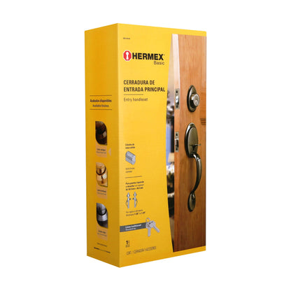 CERRADURA HERMEX BASIC LATON ANTIGUO 23673 *