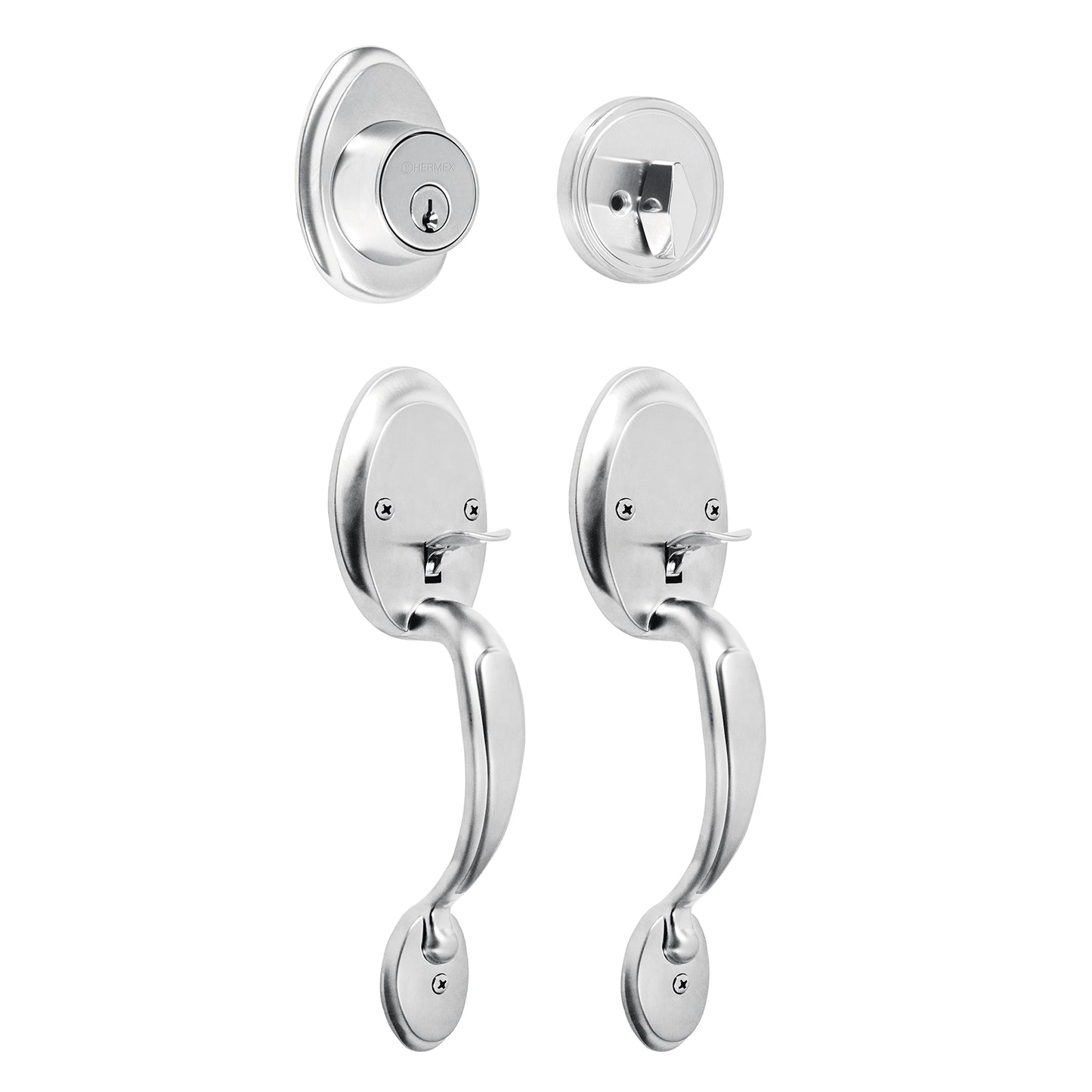 CERRADURA HERMEX BASIC CROMO MATE 23678 *