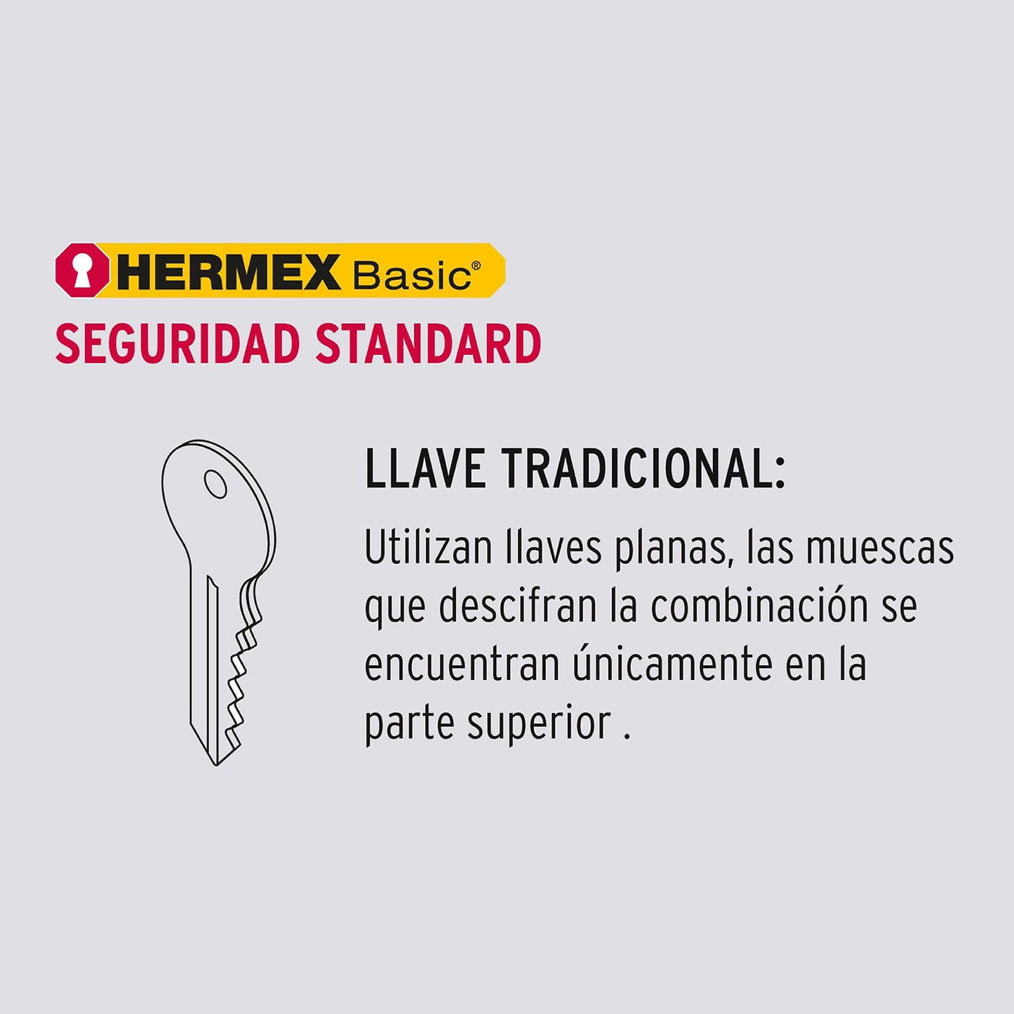 CERRADURA HERMEX BASIC CROMO MATE 23678 *